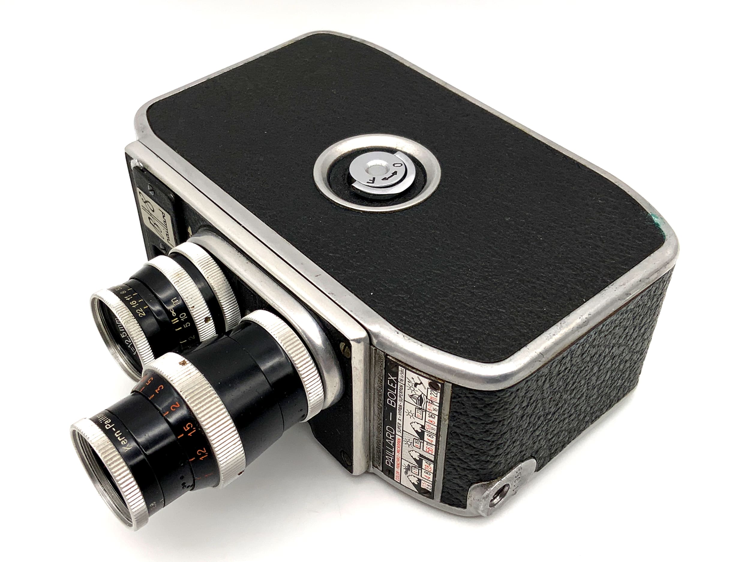 Bolex Paillard B8 film camera with Yvar 1:2.8 12.5mm &amp; 36mm double 8mm film