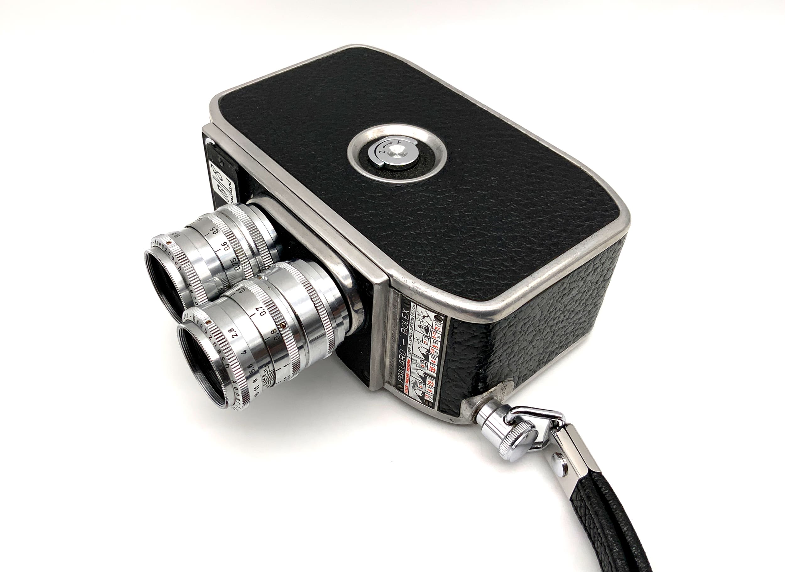 Bolex Paillard B8 film camera with Xenar 1:2.8/38 &amp; Xenon 1:1.9/13 dual 8mm lens