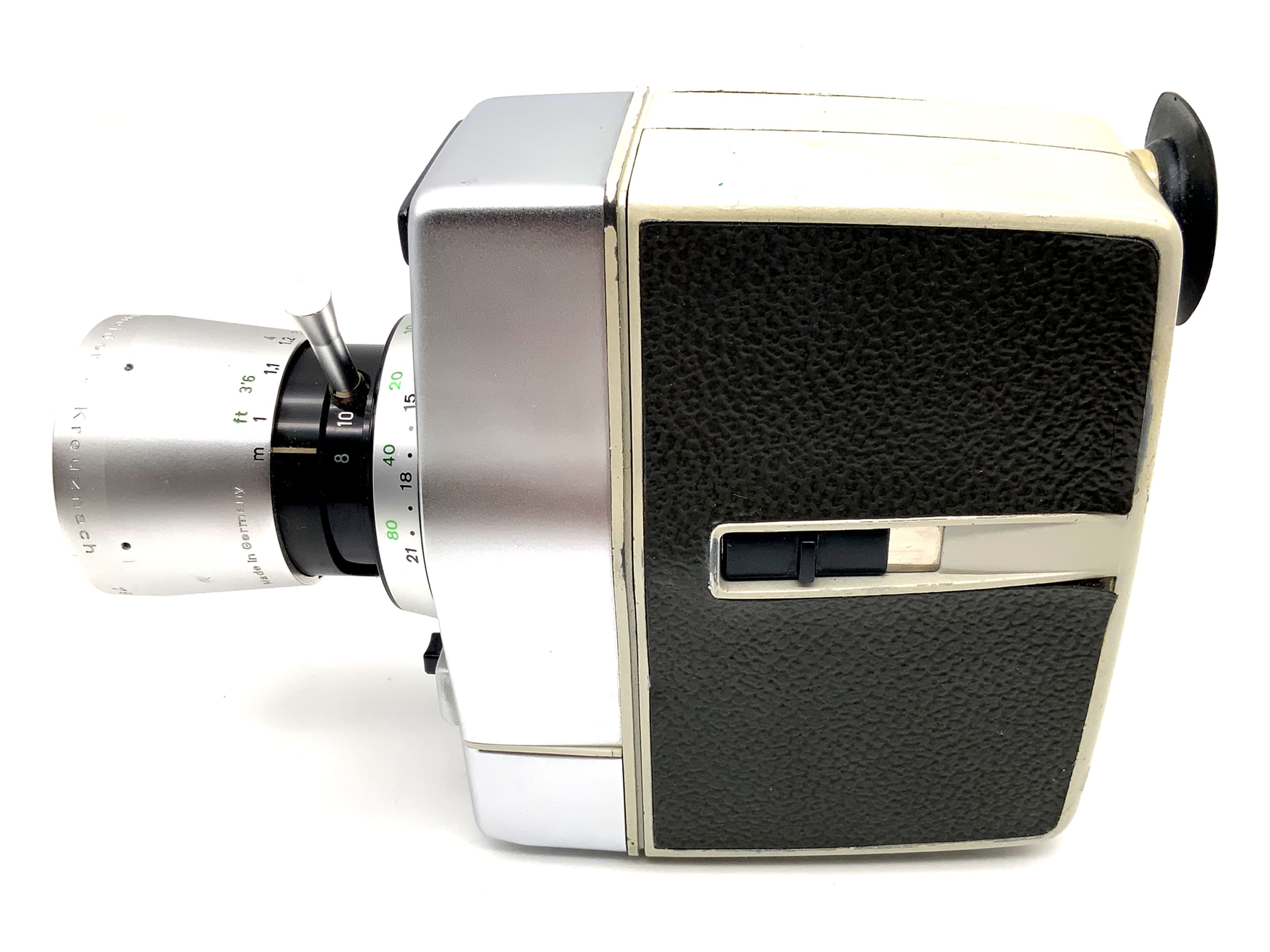 Bauer 88RS film camera with Variogon 1:1.8/8-48 lens and grip for double 8mm film