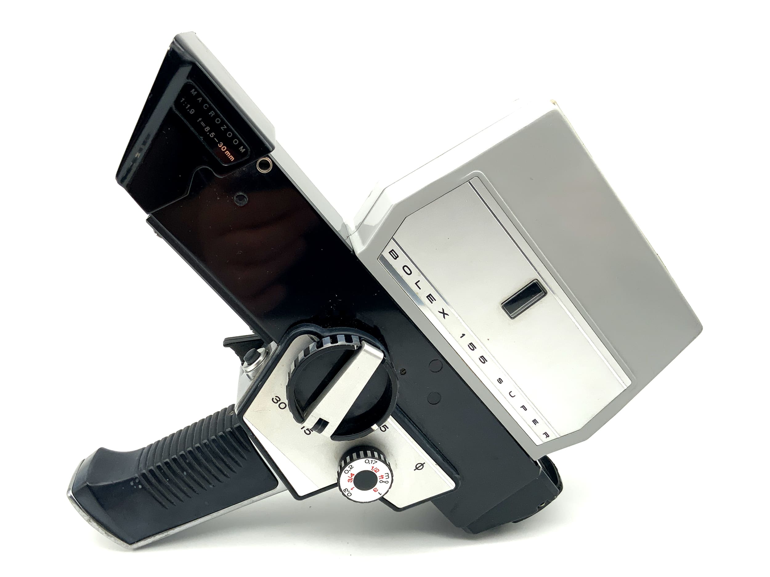 Bolex Paillard 155 Super film camera with macro zoom 1:1.9 f=8.5-30mm Super 8