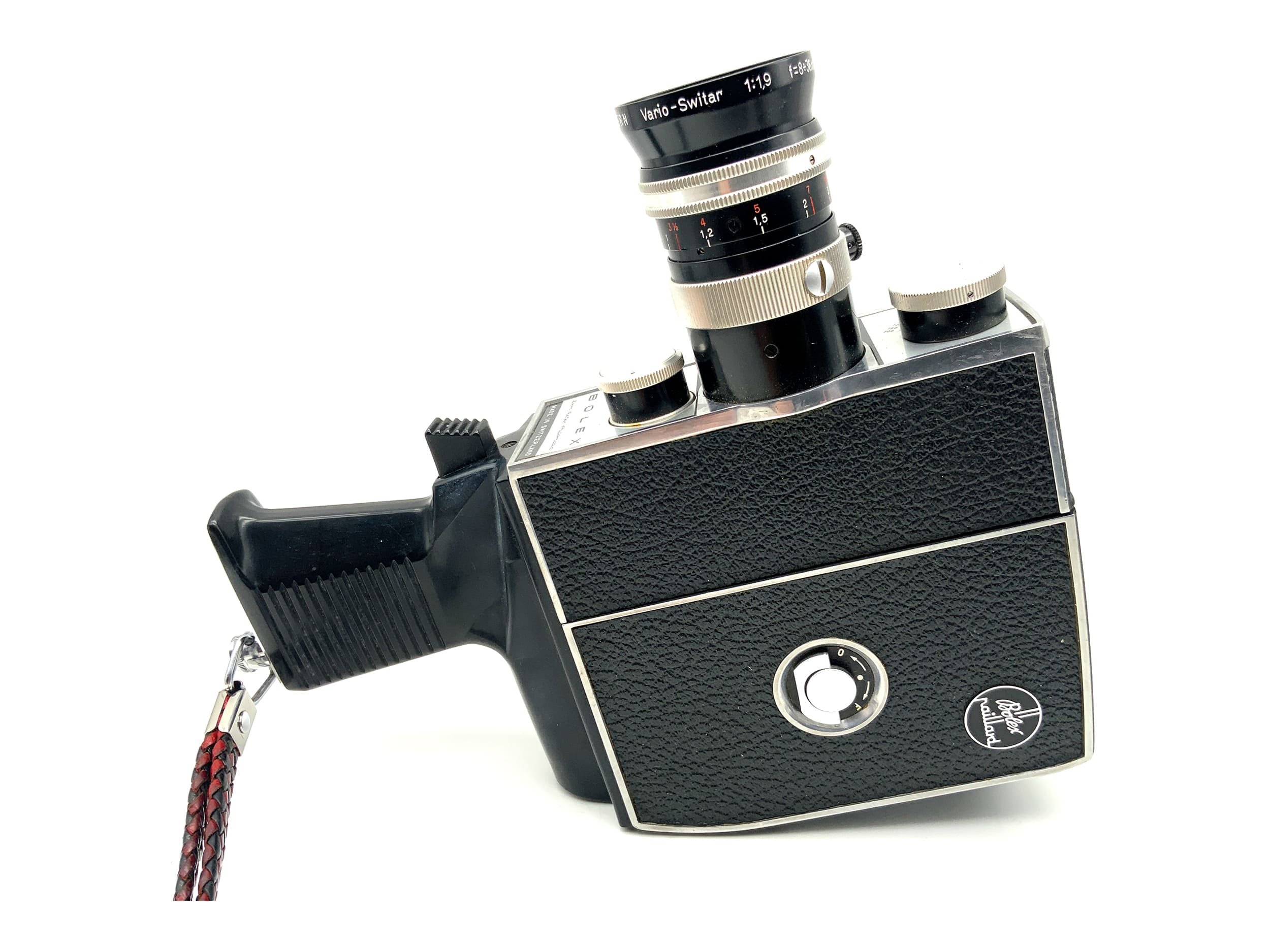 Bolex Paillard K2 film camera with Vario-Switar 1:1.9 f=8-36mm double 8mm