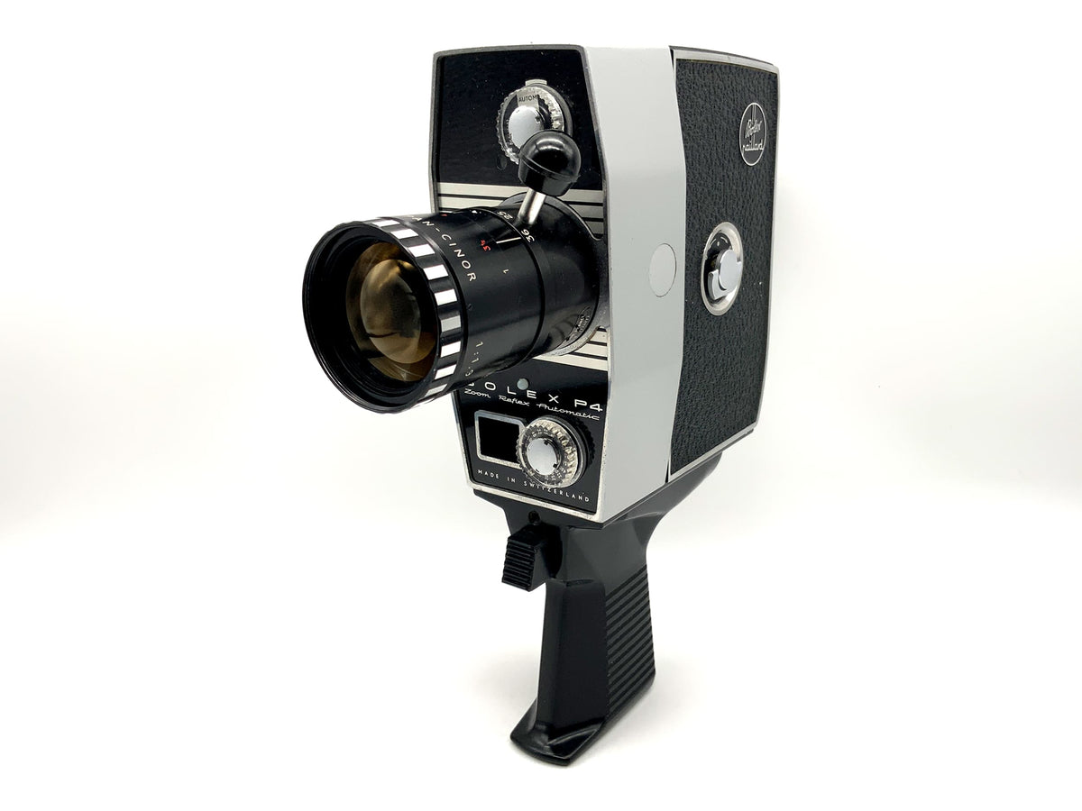 Bolex Paillard Zoom Reflex P4 automatic film camera with 1:1.9 f=9-36mm double 8mm