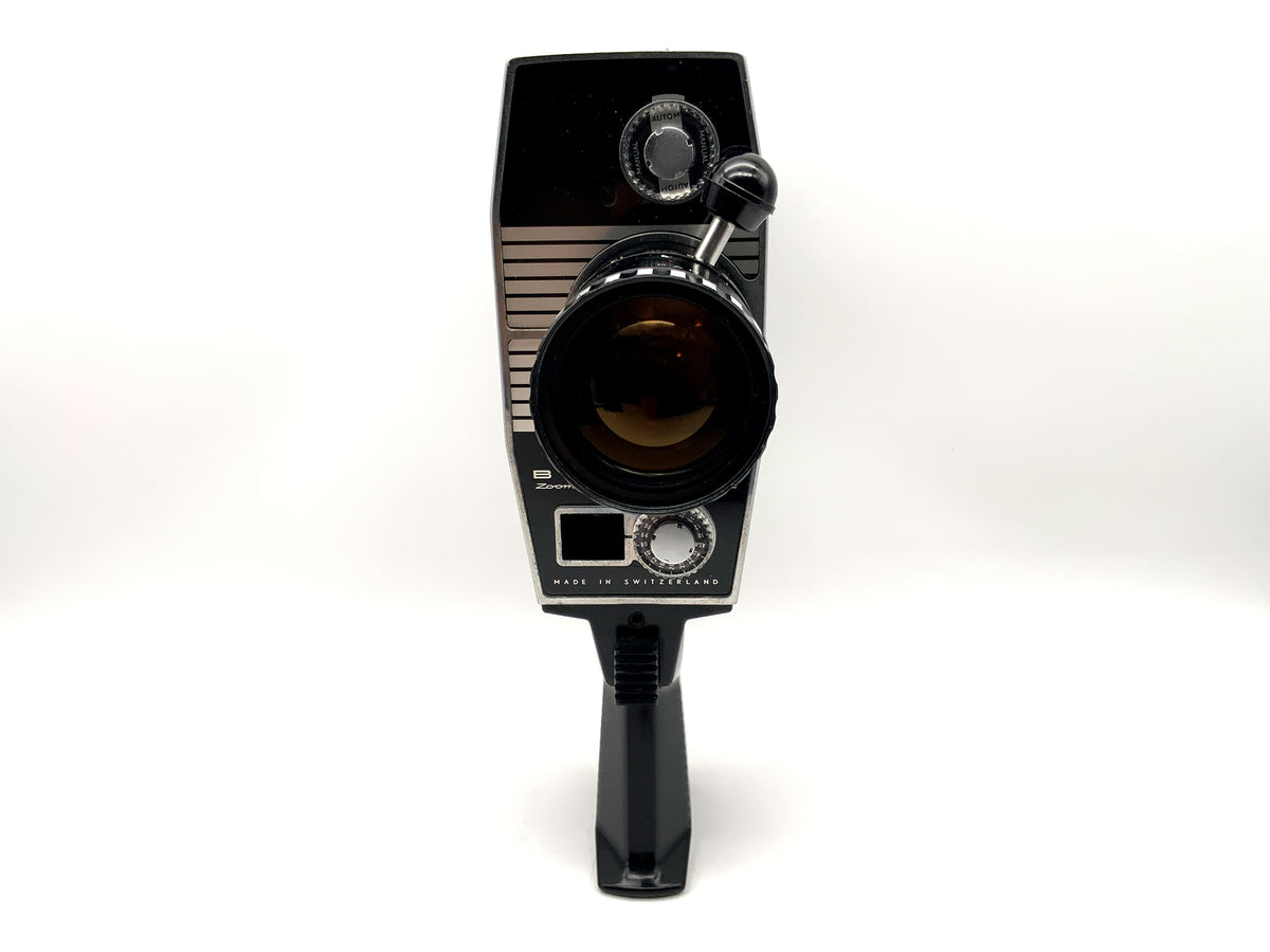 Bolex Paillard Zoom Reflex P4 automatic film camera with 1:1.9 f=9-36mm double 8mm