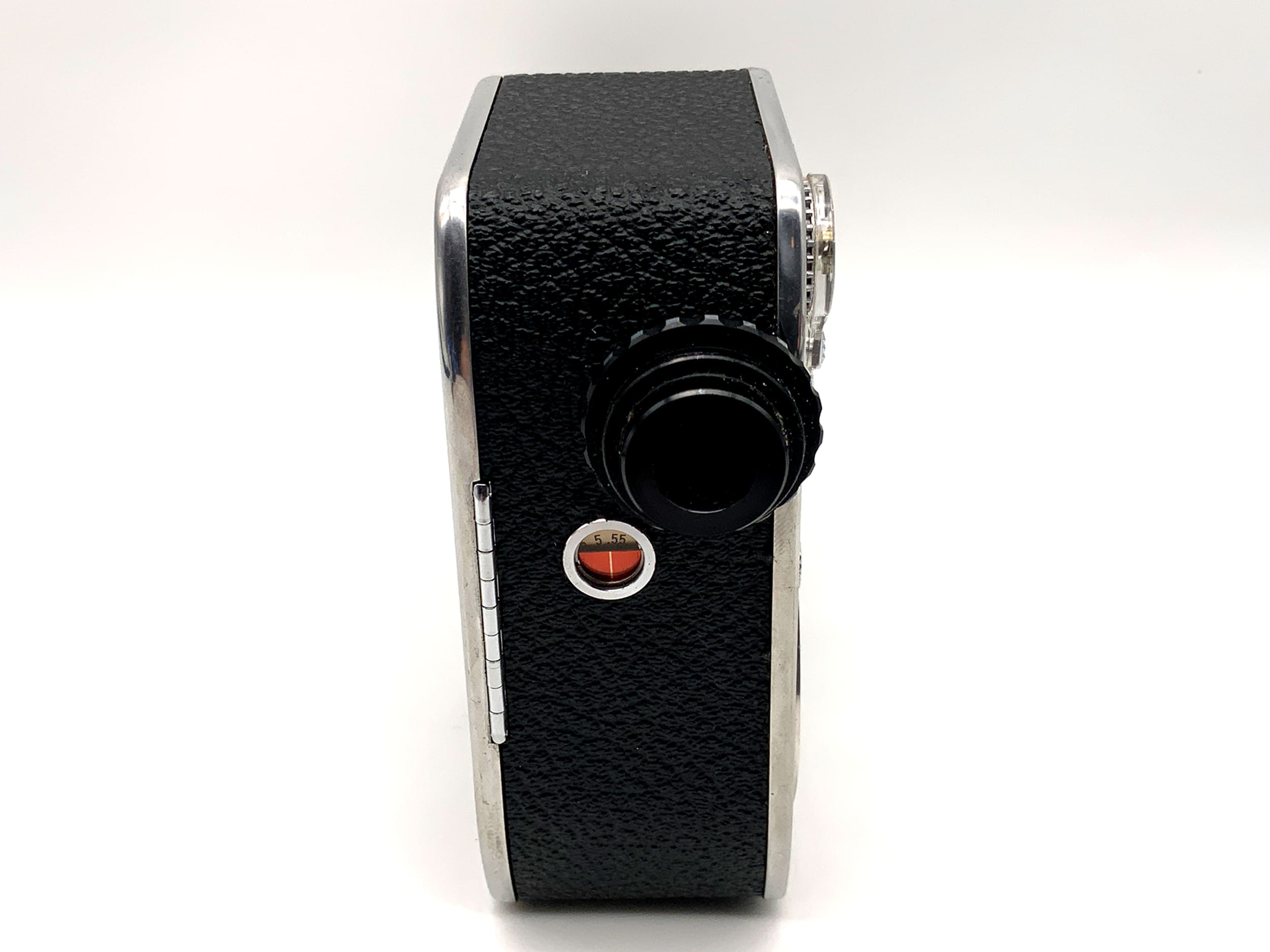 Bolex Paillard Zoom Reflex P1 film camera with 1:1.9 f=8-40mm lens and grip, double 8mm lens