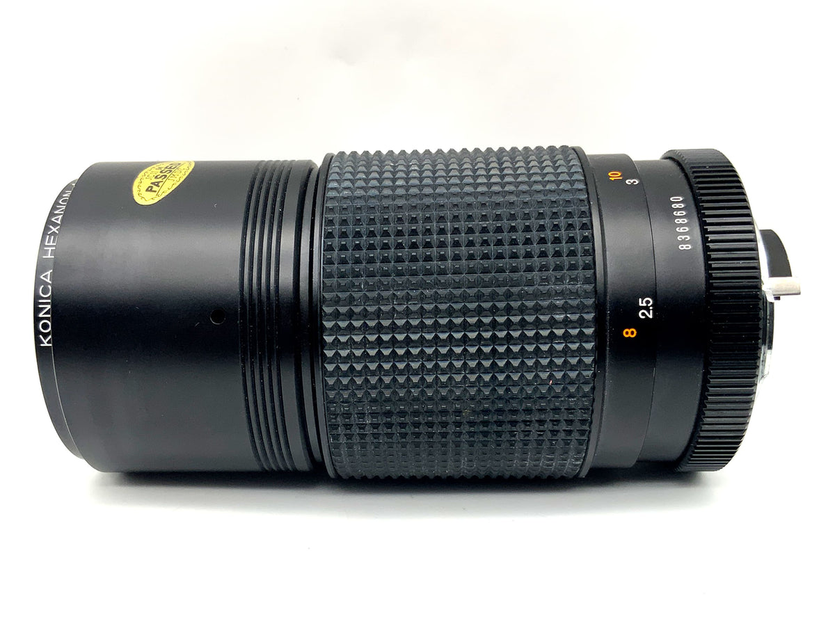 Konica 200mm 1:4.5 Hexanon AR prime lens (Konica AR)
