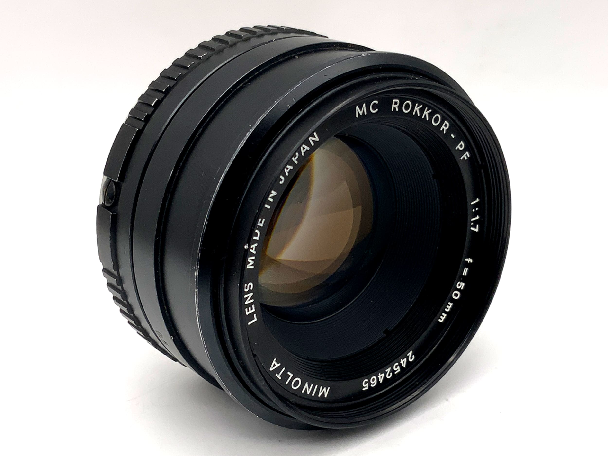 Minolta 50mm 1:1.7 lens MC Rokkor-PF prime lens (Minolta MD)