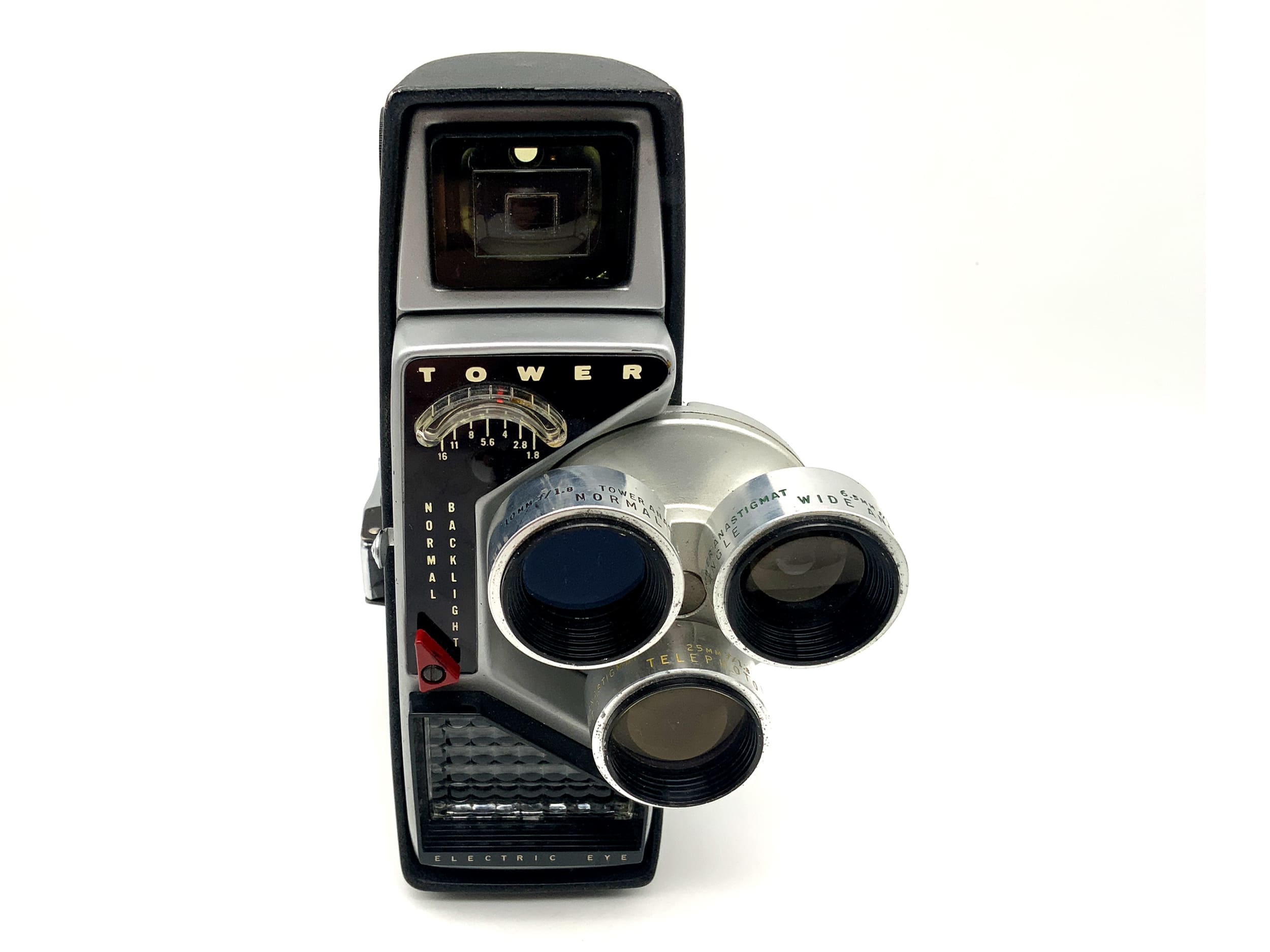 Tower Normal Backlight film camera with 3x Anastigmat 6.5mm, 10mm, 25mm dual 8mm lenses