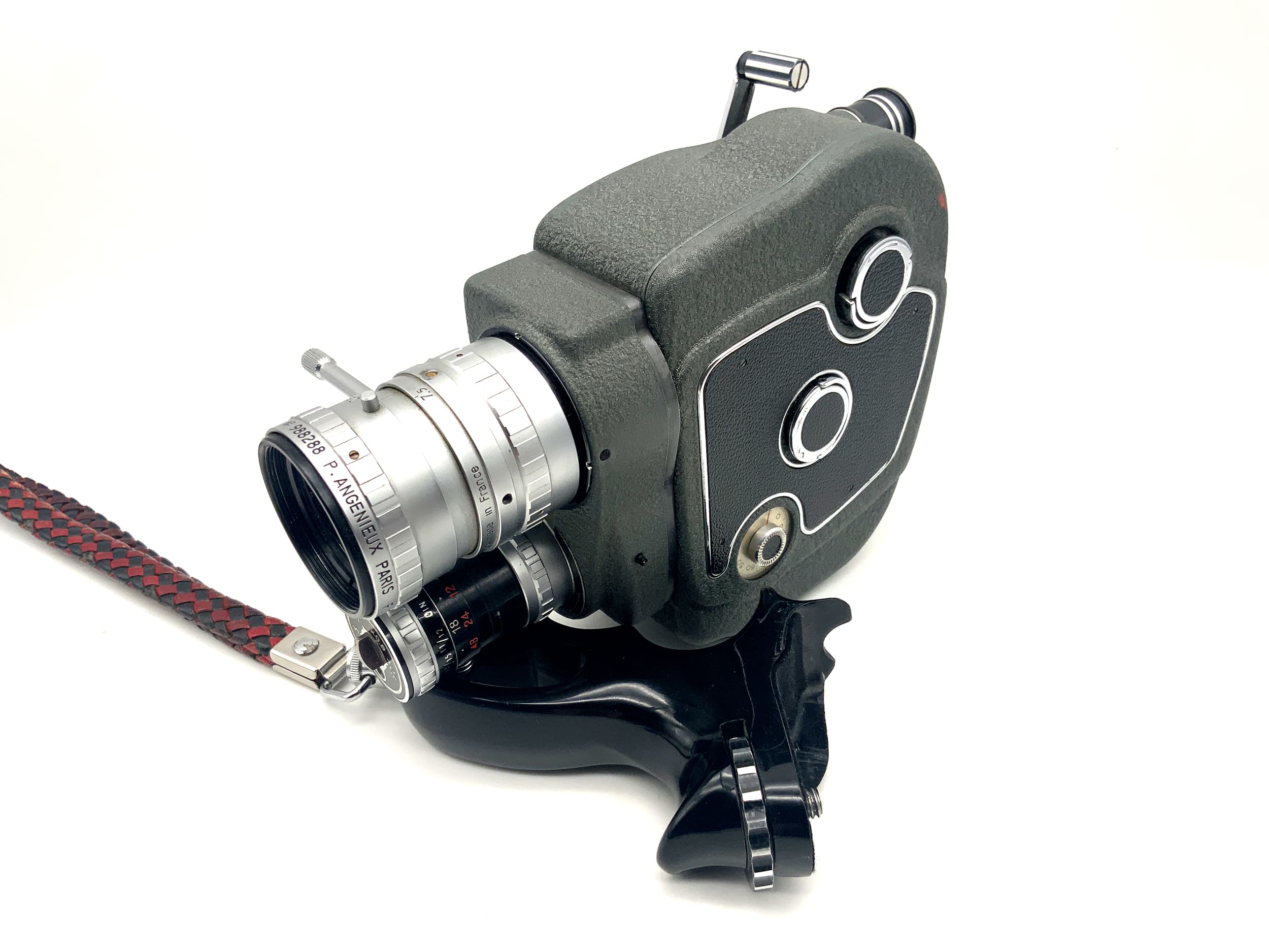 Beaulieu automatic film camera Angenieux Type K2 1:1.8 7.5-35 + double 8mm grip