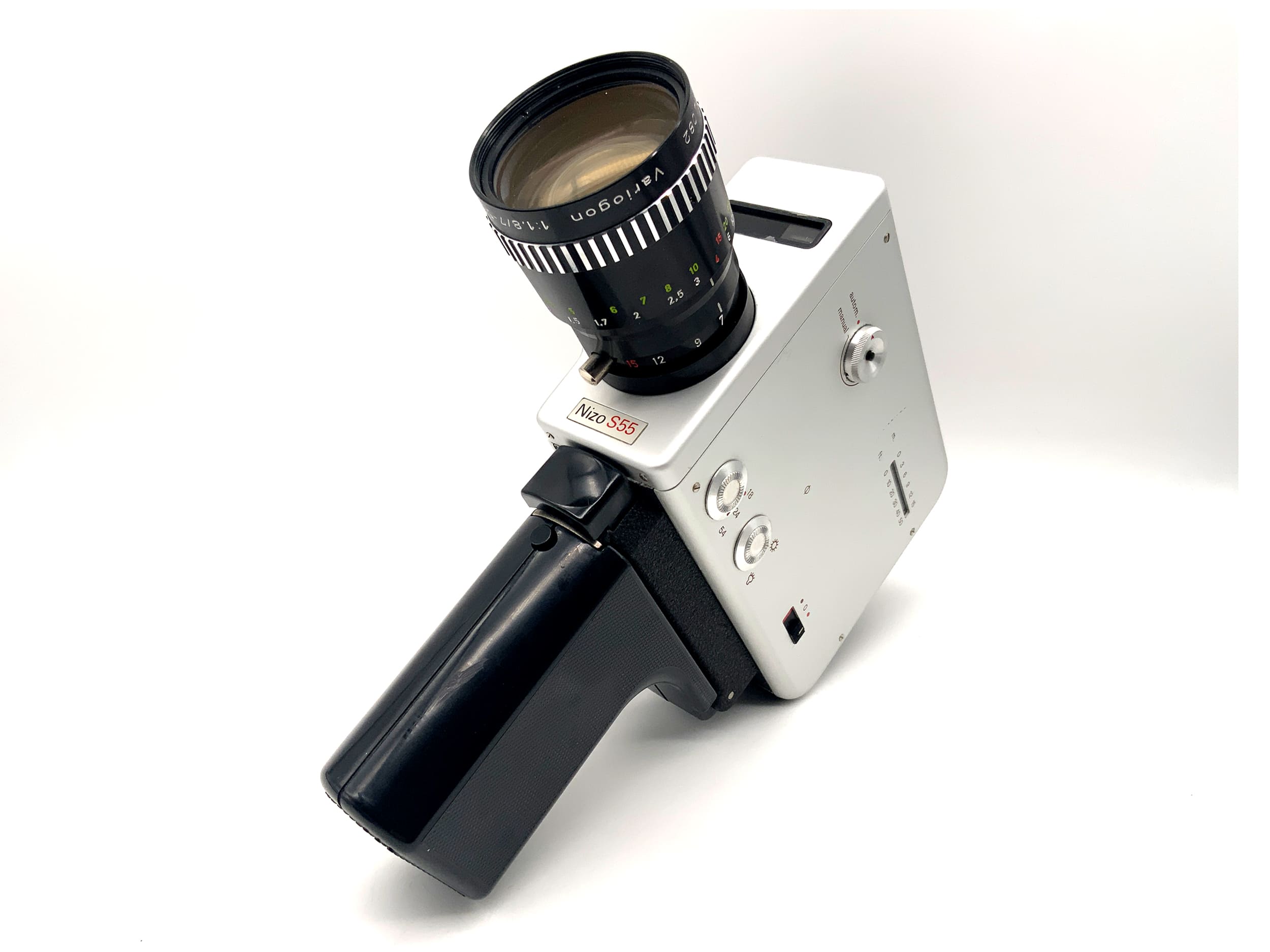 Braun Nizo S55 film camera with Variogon 1:1.8/7-56mm Super 8 lens.